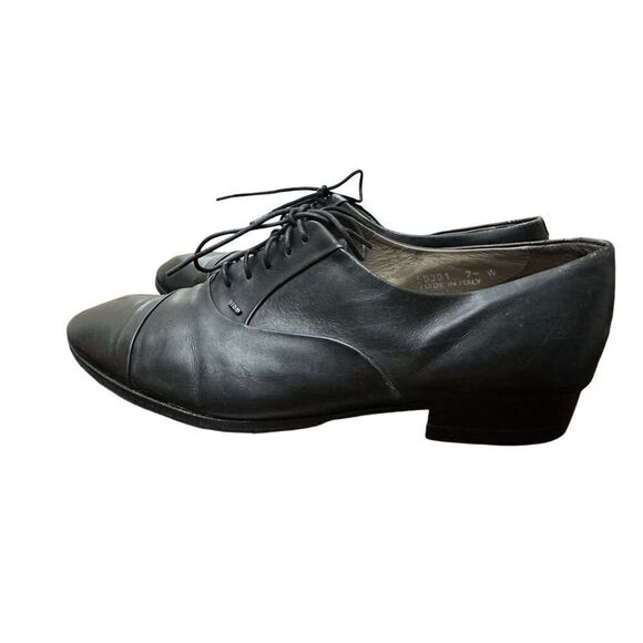 Christian DIOR Mens Black Leather Oxford Dress Shoes Made In Italy Size 7- W main image 6